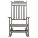 Set of 2 Winston All-Weather Rocking Chair in Gray Faux Wood