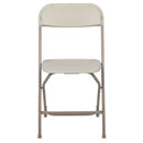 SINGLEWAVE™ Series Plastic Folding Chair - Beige - 2 Pack 650LB Weight Capacity Comfortable Event Chair-Lightweight Folding Chair