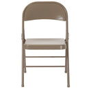 SINGLEWAVE Series Double Braced Gray Metal Folding Chair