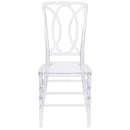 Flash Elegance Crystal Ice Stacking Chair with Designer Back - Event Chair - UV Resistant
