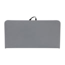 2.83-Foot Square Bi-Fold Gray Plastic Folding Table with Carrying Handle