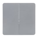 2.83-Foot Square Bi-Fold Gray Plastic Folding Table with Carrying Handle