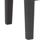 Dark Gray Faux Rattan Coffee Table