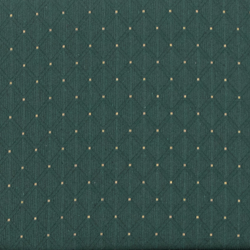 SINGLEWAVE Series 21''W Stacking Church Chair in Hunter Green Dot Patterned Fabric - Gold Vein Frame