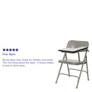 Premium Steel Folding Chair with Left Handed Tablet Arm
