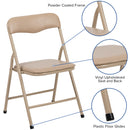 Kids Tan 5 Piece Folding Table and Chair Set
