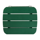 2 Pack Charlestown All-Weather Poly Resin Wood Adirondack Chairs with Side Table in Green