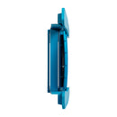 2 Pack Charlestown All-Weather Poly Resin Folding Adirondack Chairs with Side Table in Blue