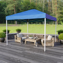 10'x10' Blue Outdoor Pop Up Event Slanted Leg Canopy Tent with Carry Bag