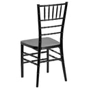SINGLEWAVE PREMIUM Series Black Resin Stacking Chiavari Chair