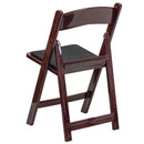 SINGLEWAVE™ Folding Chair - Red Mahogany Resin – 1000LB Weight Capacity - Comfortable Event Chair - Light Weight Folding Chair