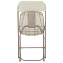 SINGLEWAVE™ Series Plastic Folding Chair - Beige - 650LB Weight Capacity Comfortable Event Chair - Lightweight Folding Chair