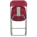 SINGLEWAVE™ Series Plastic Folding Chair - Red - 650LB Weight Capacity Comfortable Event Chair - Lightweight Folding Chair