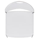 SINGLEWAVE Series 880 lb. Capacity White Ultra-Compact Stack Chair with Silver Powder Coated Frame