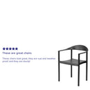 SINGLEWAVE Series 1000 lb. Capacity Black Plastic Cafe Stack Chair