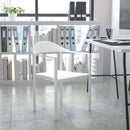 SINGLEWAVE Series 1000 lb. Capacity White Plastic Cafe Stack Chair