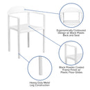 SINGLEWAVE Series 1000 lb. Capacity White Plastic Cafe Stack Chair