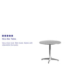 31.5'' Round Aluminum Indoor-Outdoor Table with Base