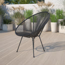 Valencia Oval Comfort Series Take Ten Black Papasan Lounge Chair