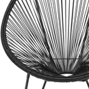Valencia Oval Comfort Series Take Ten Black Papasan Lounge Chair