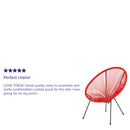 Valencia Oval Comfort Series Take Ten Red Papasan Lounge Chair