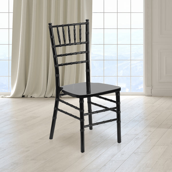 SINGLEWAVE Series Black Wood Chiavari Chair