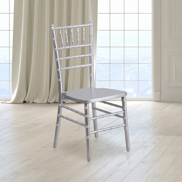 SINGLEWAVE Series Silver Wood Chiavari Chair