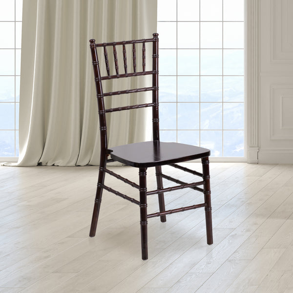 SINGLEWAVE Series Walnut Wood Chiavari Chair