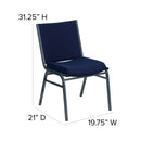 SINGLEWAVE Series Heavy Duty Navy Blue Dot Fabric Stack Chair