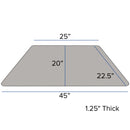 22.5''W x 45''L Trapezoid Grey HP Laminate Activity Table - Height Adjustable Short Legs