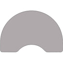 48''W x 96''L Kidney Grey Thermal Laminate Activity Table - Height Adjustable Short Legs