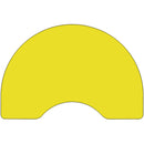 48''W x 96''L Kidney Yellow HP Laminate Activity Table - Standard Height Adjustable Legs