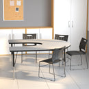 60''W x 66''L Horseshoe Grey Thermal Laminate Activity Table - Standard Height Adjustable Legs