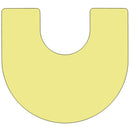 Mobile 60''W x 66''L Horseshoe Yellow Thermal Laminate Activity Table - Standard Height Adjustable Legs