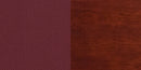 Lacey Series Solid Back Mahogany Wood Restaurant Chair - Burgundy Vinyl Seat
