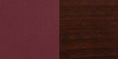 Darby Series Slat Back Walnut Wood Restaurant Chair - Burgundy Vinyl Seat