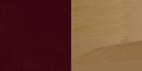 SINGLEWAVE Series Ladder Back Natural Wood Restaurant Chair - Burgundy Vinyl Seat