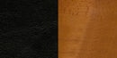 SINGLEWAVE Series Vertical Slat Back Cherry Wood Restaurant Chair - Black Vinyl Seat