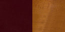 SINGLEWAVE Series Vertical Slat Back Cherry Wood Restaurant Chair - Burgundy Vinyl Seat