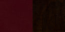 SINGLEWAVE Series Vertical Slat Back Walnut Wood Restaurant Chair - Burgundy Vinyl Seat