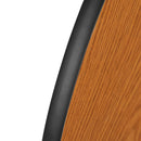 Mobile 76" Oval Wave Flexible Laminate Activity Table Set with 18" Student Stack Chairs, Oak/Black