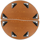 2 Piece 47.5" Circle Wave Flexible Grey Thermal Laminate Activity Table Set - Standard Height Adjustable Legs