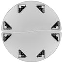 2 Piece 47.5" Circle Wave Flexible Oak Thermal Laminate Activity Table Set - Height Adjustable Short Legs