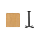 24'' Square Natural Laminate Table Top with 22'' x 22'' Table Height Base