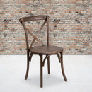 SINGLEWAVE Series Stackable Early American Wood Cross Back Chair