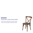 SINGLEWAVE Series Stackable Pecan Wood Cross Back Chair