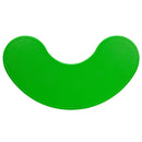 35''W x 65''L Half-Moon Green Plastic Height Adjustable Activity Table