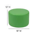 Soft Seating Flexible Circle for Classrooms and Daycares - 12" Seat Height (Green)