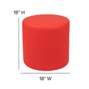 Soft Seating Flexible Circle for Classrooms and Common Spaces - 18" Seat Height (Red)