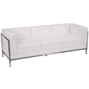 SINGLEWAVE Imagination Series Melrose White LeatherSoft Sofa, Chair & Ottoman Set